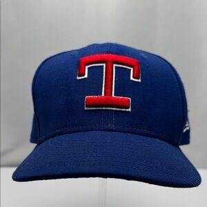 VTG Texas Rangers Blue Baseball Cap with Red T Logo
